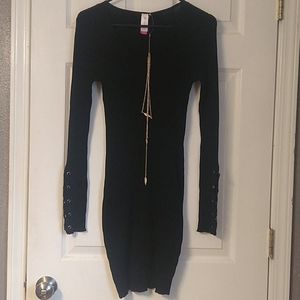 Ribbed black dress